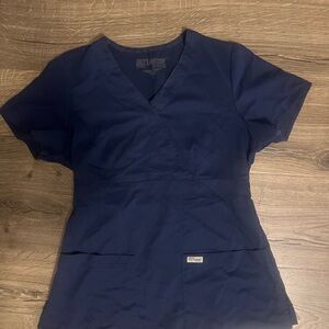 Grey's Anatomy Navy Blue Scrub Top